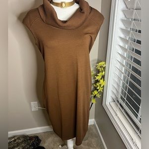 Cow neck cap sleeve dress